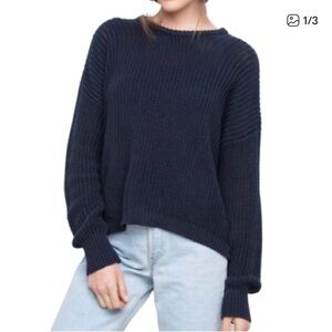 Brandy Melville Dark Blue Crew Neck Sweater